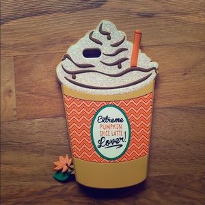 Fall pumpkin spice latte drink phone case